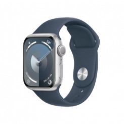 Apple Watch Series 9 41 мм Цифровой 352 x 430 пикселей Сенсорный экран Серебристый Wi-Fi GPS (спутник)