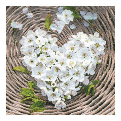 Napkin 33x33/20, Flower Heart