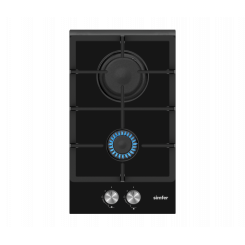 Simfer Hob H3.201.TGRSP Gas on glass Number of burners / cooking zones 2 Rotary knobs Black