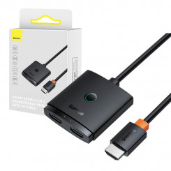Baseus 2in1 HDMI-adapter 1 m kaabliga (must)