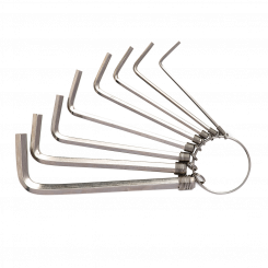 Deli Tools EDL3080 Allen key set, 1.5-6mm (silver)