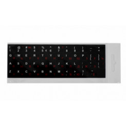 Наклейки на клавиатуру Черный/Белый/Красный РУС Ламинированный БЛИСТЕР