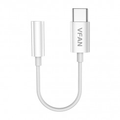 Vipfan L08 Кабель USB-C — мини-джек AUX 3,5 мм, 10 см (белый)