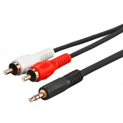 Аудиоадаптерный кабель MicroConnect; Миниджек 3,5 мм на 2 штекера RCA, 1,5 м