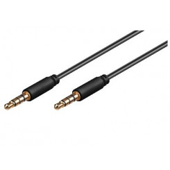 MicroConnect 3.5mm (4-pin, stereo) Minijack slim Extension Cable, 3m