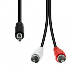 ProXtend Mini-Jack 3-pin kuni 2 x RCA kaabel MM must 3M