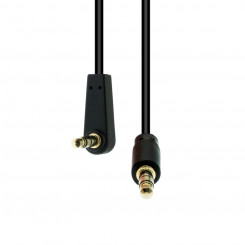 ProXtend Mini-Jack 3-контактный угловой тонкий кабель мм, черный, 1 м