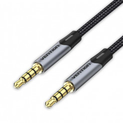 Вспомогательный кабель Vention TRRS 3,5 мм «папа-папа», 0,5 м, серый