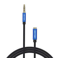 Аудио кабель TRRS 3,5 мм «папа» — 3,5 мм «мама» Vention BHCLF 1 м, синий
