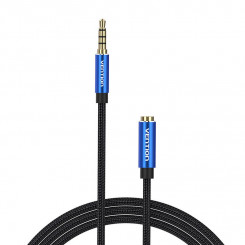 Аудио кабель TRRS, штекер 3,5 мм, гнездо 3,5 мм Vention BHCLH, 2 м, синий