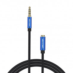 Аудио кабель TRRS 3,5 мм «папа» — 3,5 мм «мама» Vention BHCLI 3 м, синий