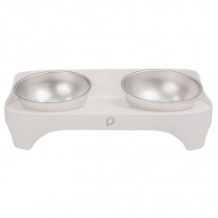 Paw In Hand Pet Bowls (White)