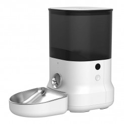 Dogness Smart Food Dispenser with Metal Bowl (White)