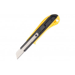 Нож Deli Tools EDL003 со сломанным лезвием, SK5, 18мм (желтый)