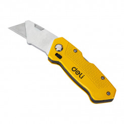 Deli Tools EDL006Z universaalne sissetõmmatava teraga nuga (kollane)