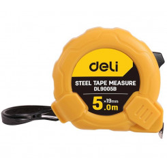 Рулетка Deli Tools EDL9005B, 5м/19мм (желтая)