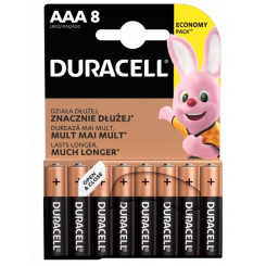 Duracell Basic LR03/AAA leelispatareid 8 tk