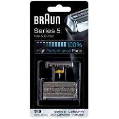 Комплект сменных головок Braun 51S Бритвенные головки, черные