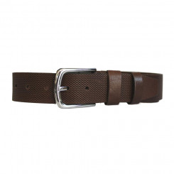 Leather belt Raster dark brown 3.5 x 115 cm