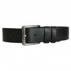 Leather belt Basic black 4 x 115cm