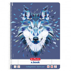Spiral folder A4/80 lined Wild Animals / Wolf