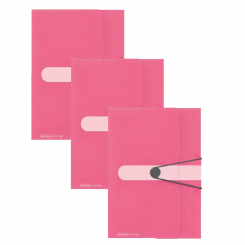 Обложки резиновые А4 Color Block Индонезийский розовый, в упаковке 3 шт.