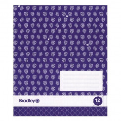 Notebook 12 sheets, squared, with 5x5 mm squares, Bradley, 50 pieces in a pack