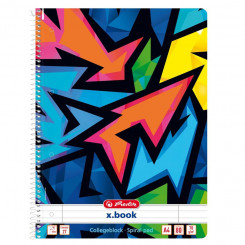 Spiral folder A4/80 lined Neon Art