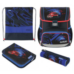 Комплект школьной сумки Herlitz Loop Plus High Speed для мальчика Полиэстер Синий, Красный
