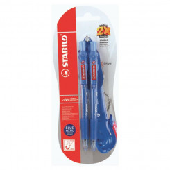 STABILO ballpoint pen, Marathon 318, 2 pcs, blue
