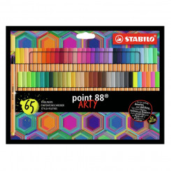 Чернильная ручка STABILO Point 88 ARTY, 65 цветов