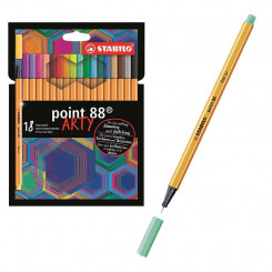 Ручка чернильная STABILO, точка 88, ARTY, 18 цветов