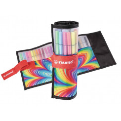 STABILO ink pen, Pen 68, ARTY, 25 colors, roll in case