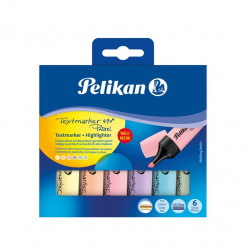Текстимаркер Pelikan 490, пастель, 6 тк, segu