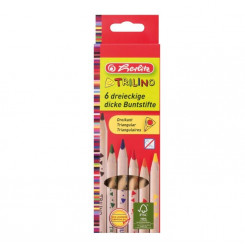 Herlitz colored pencil, Trilino, 6 colors, coarse, triangular