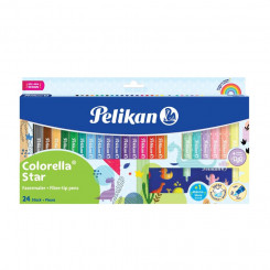 PELIKAN felt-tip pen Colorella Star, round, 24 colors (including 6 pastels)