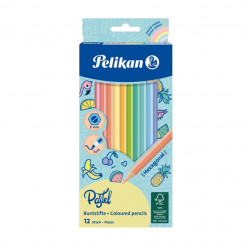 Карандаш цветной Pelikan SOFT, пастель, шестигранник, 12 цветов