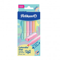 PELIKAN felt-tip pen Colorella Star, pastel, round, 6 colors