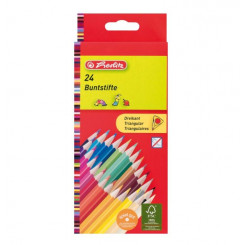 Herlitz colored pencil, triangular, 24 colors
