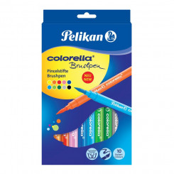 Pelikan felt-tip pen, colorella, with brush tip, 10 colors