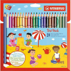 STABILO colored pencil, Trio, thick, 24 colors