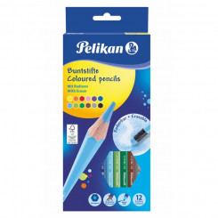 Pelikan colored pencil, erasable, hexagonal, SOFT, 12 colors