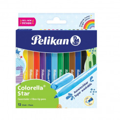 Pelikan felt-tip pen, colorella star, 12 colors, round