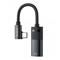 USB-C ja AUX minipistik 3,5 mm + USB-C adapter, Mcdodo CA-1880 (must)