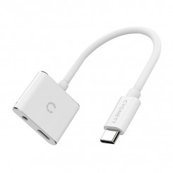 Мини-разъем USB-C на 3,5 мм и аудиоадаптер USB-C Cygnett Essential (белый)