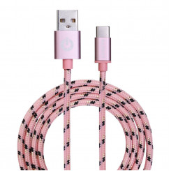 Garbot Garbot Grab&Go, 1 м, плетеный кабель типа C, розовый