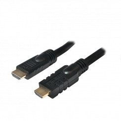 Logilink, CHA0020, 20m, Aktiivne, HDMI-kaabel, A-tüüpi isane, - HDMI-tüüpi A-mees, must. Logilink HDMI to HDMI 20 m