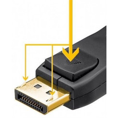 Соединительный кабель Goobay DisplayPort 1.2, позолоченный, DP-DP, 1 м