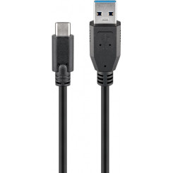 Goobay 71221 Кабель USB-C — USB A 3.0, черный, 2 м Goobay USB 3.0 штекер (тип A) USB-C штекер