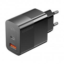 Зарядное устройство USB-C+USB-A 33Вт Essager GaN (черное)